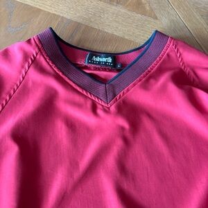 Vintage Ashworth Burgundy V-Neck Golf Pullover Made In The USA